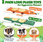 XIUGOAL Dog Toys for Aggressive Chewers, 2 Pack No Stuffing Interactive Dog Toys for Boredom and Teething, Squeaky Chew Toy for Small, Medium Breed to Keep Them Busy