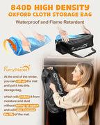 Upgrade Dog Cat Heating Pad with 2 Covers&840D Storage Bag,Adjustable Temperature Electric Pet Heating Pad with Timer,Waterproof Heated Bed Mat with Chew-Proof Cord,M