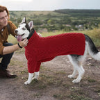 ASENKU Extra-Large Dog Sweater, Dog Sweaters for Extra Large Dogs, Pet Sweatshirt Apparel Turtleneck Pullover Winter for Doberman, Great Dane (Red, 3XL)