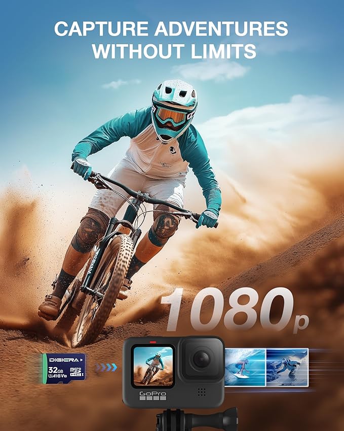 32GB CT100 microSDHC UHS-I Memory Card with Adapter - up to 100MB/s, C10, U1, V10, Full HD, A1, Micro SD Card for Smartphones, Tablets, Cameras, Gaming Consoles, and Drones (2 Pack)