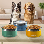 Gardner Pet Dog Bowls 1 Gallon (3.85L) Stainless Steel No Spill Dog Water Bowl, Slow Water Feeder Metal Bowls, Spill Proof Water Dispenser for Large Dogs, Promotes Healthy Hydration