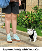 Luxelle 2 Pack Escape-Proof Cat Harness and Leash Set for Walking – Adjustable No Pull Soft Vest with Easy-Wear Buckle, Reflective Straps, Breathable Mesh – Outdoor Travel Harness for Cats & Kittens