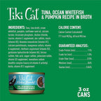 Tiki Cat Aloha Friends, Tuna, Ocean Whitefish & Pumpkin, Grain-Free & High Moisture, Wet Cat Food for All Life Stages 3 oz. Can (12 Count)
