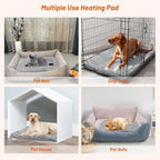 ENJOY PET Heating Pad, X-Large 35.4x23.6in, 12 Level Temperature for Cats Dogs, Indoor Pet Bed Mat with Iron Chew Resistant Pipe, Long-Time Working, Auto Power Off