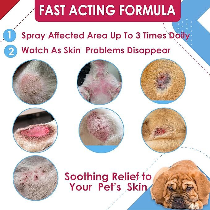 Truseb All Natural Chlorhexidin Sprays Topical Ketoconazole and Chlorhexidine Spray for Dogs, Cats & Horses with Aloe Vera (USA) (Ketoconazole & Chlorhexidine Spray, 8 oz)