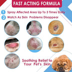 Truseb All Natural Chlorhexidin Sprays Topical Ketoconazole and Chlorhexidine Spray for Dogs, Cats & Horses with Aloe Vera (USA) (Ketoconazole & Chlorhexidine Spray, 8 oz)