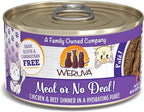 Weruva Classic Cat Paté, Meal or No Deal! with Chicken & Beef, 3oz Can (Pack of 12)