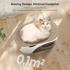 Big Cat Scratcher Lounge, Corrugated Cardboard Cat Scratcher House with Hole, Large Scratching Lounger Bed, Cat Scratching Pad for Indoor Cats as Furniture Protector, Rabbit Cardboard House