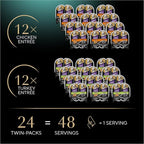 Sheba Perfect Portions Wet Cat Food Pate Savory Chicken Entree and Roasted Turkey Entree Variety Pack, 2.6 oz. Twin Pack Trays (12 Count, 24 Servings) (Pack of 2)