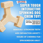 Bullibone Nylon Dog Chew Toy Spin-a-Bone - Interactive Dog Toy, Triggers Natural Instincts, and Improves Oral Health