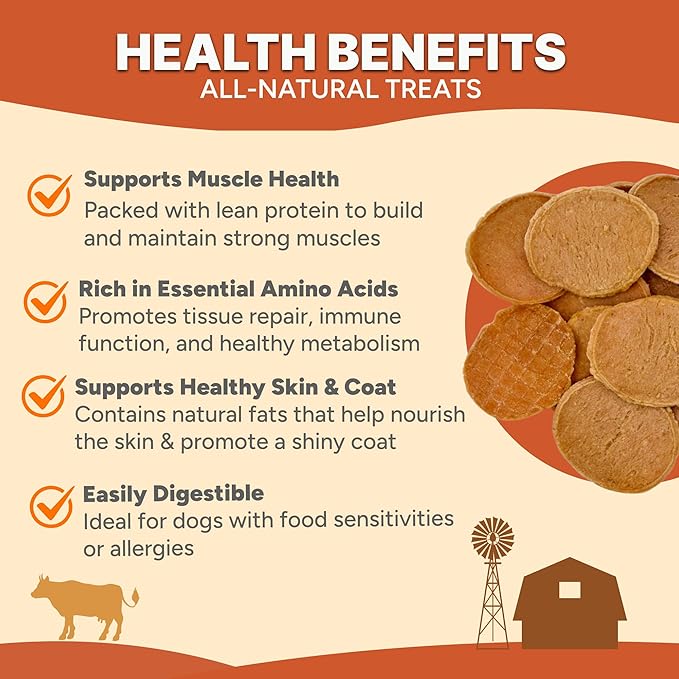 Gaines Family Farmstead Chicken Chips for Dogs – 6 oz Natural, High-Protein Dog Treats, Rawhide-Free Chews, Single Ingredient, Grain-Free, Made in USA