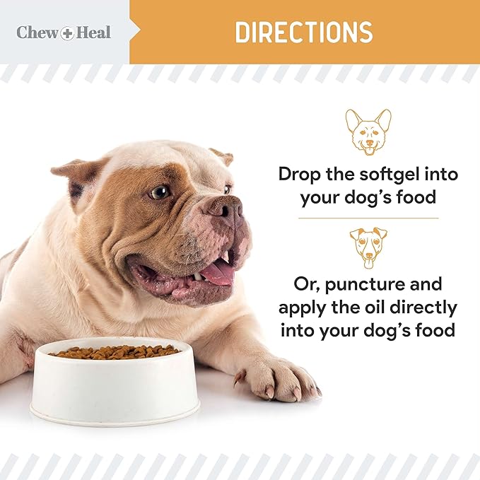 Wild Caught Omega 3 Fish Oil for Dogs - 180 Softgel Capsules for Healthy Skin and Coat - Large 1000 mg Dog Fish Oil Pills for Shedding, Dry Itching Skin, and Hot Spots - Pet Omega Salmon Supplement