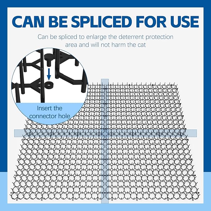 16 X 13 Inch Scat Mat for Cats, 16 Pack Cat Scat Mat - Indoor/Outdoor Pet Solution for Plants, Furniture