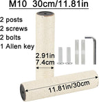 7.4cm 2.91in Diameter Cat Tree Scratching Post Replacement Sisal Pole Parts for Cat Tower (M10, 11.81in/30cm)
