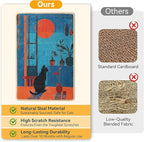 3-in-1 Sisal Cat Scratcher Mat 23.6x15.7'' – Floor & Wall Use with Sticker Tape, Protects Furniture, Couch & Carpet, Anti-Slip, Pet-Safe, Durable Scratch Rug Mat or Indoor/Outdoor Cats, Blue Silence