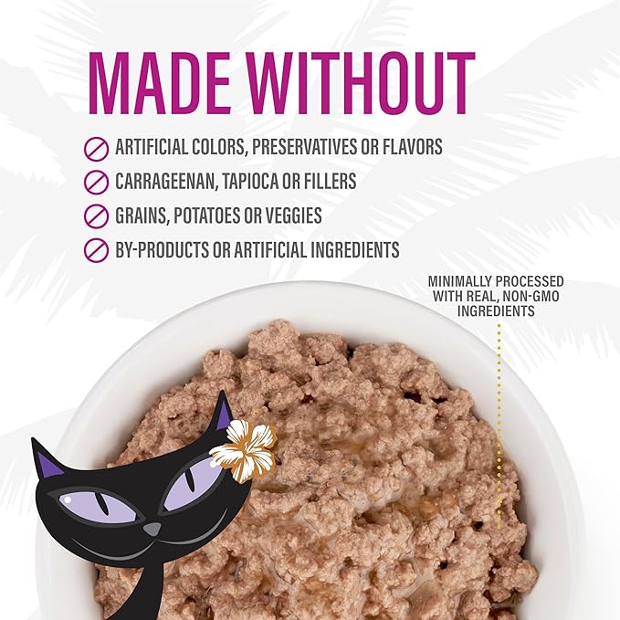 Tiki Cat After Dark Soft Pate, Rabbit & Chicken Liver, High-Protein and 100% Non-GMO Ingredients, Wet Cat Food for Adult Cats, 3 oz. Can (12 Count)