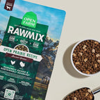 Open Farm, RawMix Dry Dog Food with Ancient Grains, Protein-Packed Kibble Coated in Bone Broth with Freeze Dried Raw Chunks, Chicken & Turkey, Open Prairie Recipe, 3.5lb Bag