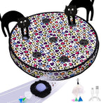 ORSDA Cat Toys, Interactive Activated Moving Ball in 7 Holes Mat, Automatic Fast Rolling Ball, Hide and Seek Toys for Indoor Cats, Exercise Kicker Mouse Catching Game