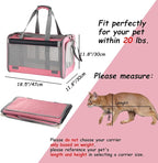 Dog Soft-Sided Carriers Cat Soft-Sided Carriers Dog Carriers Cat Travel Carrier Dog Travel Bag Reptile Carrier Squirrel Carrier Guinea Pig carrierLarge Pink