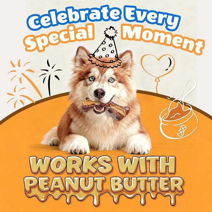 Dog Toys for Aggressive Chewers: Gift Box with 3 Pack Dog Chew Toys, Indestructible Dog Toy for Large Dogs, Tough Dog Toys to Keep Them Busy, Chew Toys for Dogs Birthday, Bacon Flavor 2593-2