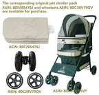 ROODO 4 Wheel Dog Cat Pet Stroller Best Lightweight Foldable Compact Portable Jogger All Terrain Travel Pet Gear Puppy Doggie Bunny Kitty Stroller for up to 30lbs Medium Small Dogs Cats(Light Khaki)