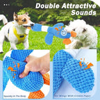 Vitscan 2 Pack Goose Tough Dog Toys for Aggressive Chewers, Durable Squeaky Dog Chew Toys for Small Medium Large Dogs, Plush Interactive Indestructible Dog Toys to Keep Them Busy, Duck Puppy Pet Toy