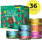 Tiki Cat Seafood Selects, Ultimate Variety Pack, 36 High Protein Servings with Real Flaked Fish, Wet Cat Food Mega Pack, 2.8 and 3 oz. Cans (Pack of 36)