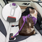 Cat Harness and Leash for Walking, The Upgrade Can be Adjusted in Four Directions and Breathable Cat Harness for Anti Escape That can be Fitted and Positioned, Reflective Strips Harness, Purple,S