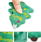 10 Pcs Christmas Cat Catnip Toys for Indoor Cats Interactive Xmas Plush Stuffed Kitten Chew Bite Kick Toys Kitty Playing Relieve Stress Cat Lovers