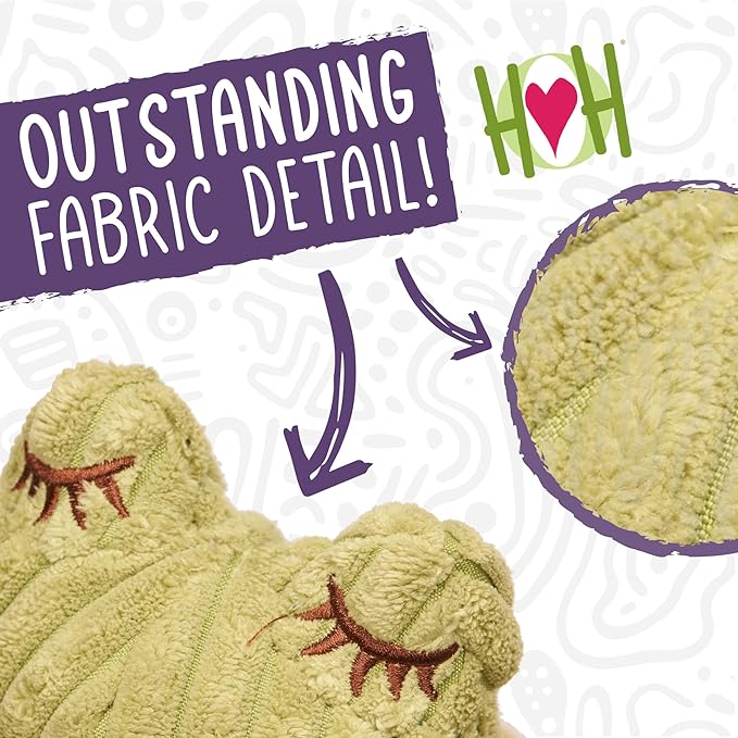 HuggleHounds Plush Dog Toy - Fuzzy Dog Toy, Soft Fleece, Interactive Durable Stuffed for Small and Large Breeds, Puppy Toy - Henry Hedgehog, Small