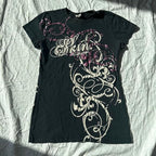 Gothic Tees for Women Y2K Grunge Graphic Short Sleeve Crew Neck T-Shirts 90s Vintage Aesthetic Emo Clothes