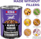 KOHA Memphis BBQ Stew for Dogs with Chicken and Pork, High Protein Wet Dog Food, 12.7oz Cans (Case of 12)