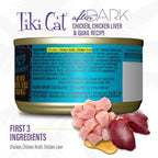 Tiki Cat After Dark Soft Pate, Chicken & Quail Egg, High-Protein Ingredients, Wet Cat Food for Adult Cats, 3 oz. Can (12 Count)
