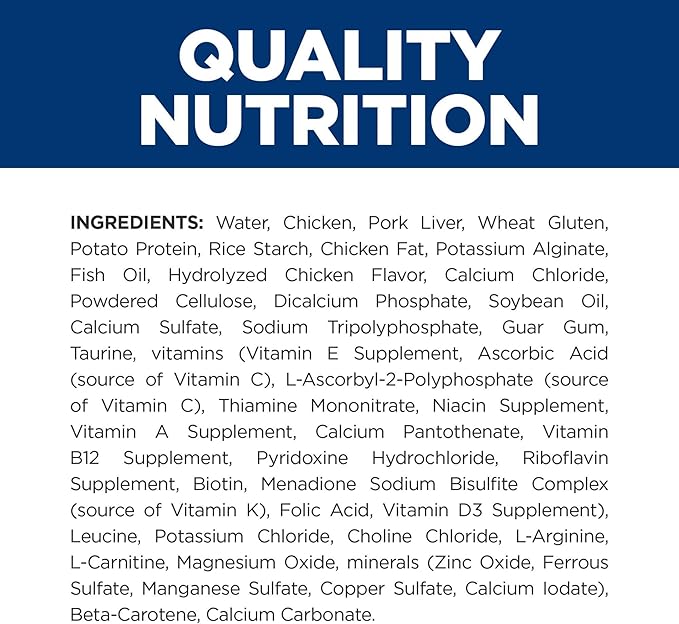 Hill's Prescription Diet m/d GlucoSupport Chicken & Liver Stew Canned Cat Food, Veterinary Diet, 2.9 oz., 24-Pack Wet Food