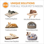 K&H Pet Products Heated Deluxe Lectro-Soft Outdoor Dog Bed with Bolster, Orthopedic Warming Pet Pad, Outdoor Heated Pad for Pets, Heated Outside Dog and Cat Bed, Chocolate/Tan Medium 26.5x30.5in