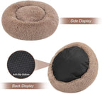 MIXJOY Orthopedic Dog Bed Comfortable Donut Cuddler Round Dog Bed Ultra Soft Washable Dog and Cat Cushion Bed (20''/23''/30''/36'') (36''x36'', Brown)