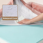 EHEYCIGA Orthopedic Dog Beds for Large Dogs, Waterproof Memory Foam Large Dog Bed with Sides, Non-Slip Bottom and Egg-Crate Foam Pet Couch Bed with Washable Removable Cover, Dusty Pink