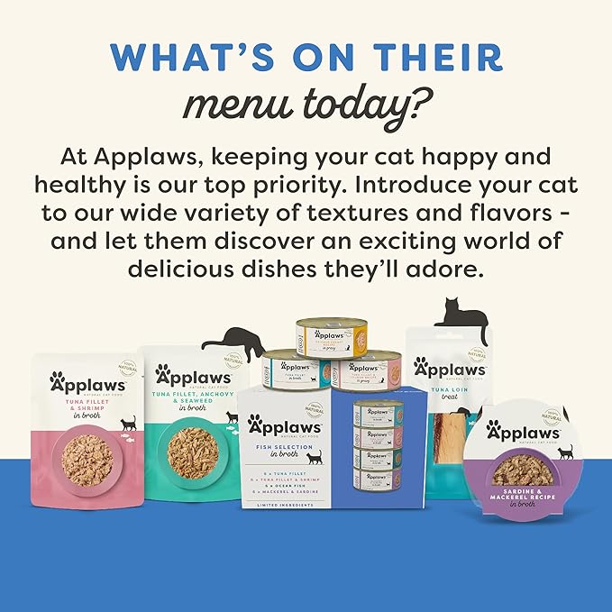 Applaws Natural Cat Treats, Grain-Free, Single Ingredient, Whole Protein Fillet, Healthy Snacks with No Artificial Additives (12 x 1.06oz Whole Tilapia Loin)