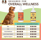 Natural Dog Company Skin & Coat Oil (16 oz.), Supports Skin Health, Fish Oil Supplements for Dogs, Soft Coat, Fish Oil & Flaxseed Oil, Fatty Acids, Bottle of Dog Fish Oil with Pump, Antioxidant