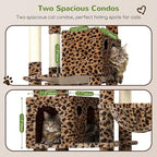Globlazer Giant Cat Tree, 83 inch Cat Tree for Indoor Cats Large Adult, XXL Cat Tower with 9 Scratching Posts for 20lb+ Heavy Duty Large Adult Cats, F83, Leopard Print