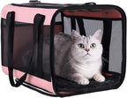 Easy Top Load Large Cat Carrier for Large and Medium Cats, Small Dogs. Easy to get cat in, Carry, Storage, Clean and Escape Proof, Pink