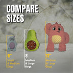 Bite Force - Durable & Strong Dog Toy Avocado Squeaker, Kevlar-Reinforced for Aggressive Chewers for Small Medium Large Dogs - Green.