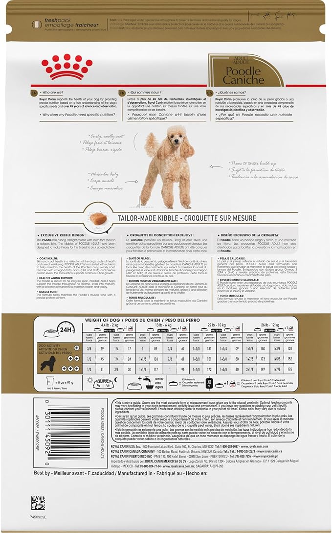 Royal Canin Breed Health Nutrition Poodle Adult Dry Dog Food, 10 lb Bag