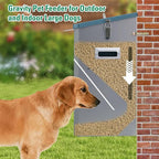 Automatic Dog Feeder Large Breed Dog Food Dispener, 25Lbs Outdoor Pets Feeder Gravity Food Feeder for Large Dogs, Galvanized Hanging Automatic Dog Food Dispenser Container