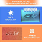 Heated Cat House for Outside Pets in Winter，Winter Shelter for Indoor Outdoor Ferals,Cats & Small Dogs with Heating Pad，Kitty Heated House with Waterproof Suitable for All Seasons(21"D x 15"W x 17"H)