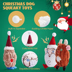 Nocciola 3 PCS Christmas Dog Toys, Santa Claus, Reindeer and Gingerbread Man Crinkle Dog Squeaky Toys, Cute Stuffed Puppy Toys,Perfect Dog Christmas Toys for Small Medium Dogs