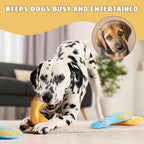 Nocciola Duck Squeaky Dog Toy, New 2025 Indestructible Dog Toy for Aggressive Chewers, Stuffed Toy with Two Tough Layers, Interactive Tug Training to Keep Them Busy, Yellow