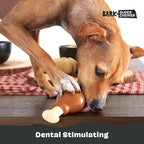 Barkbox Super Chewer Tough Dog Chew Toys for Aggressive Chewers, Dental Stimulating (Turkey - Small)