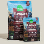 Open Farm, RawMix Grain-Free Dry Dog Food, Protein-Packed Kibble Coated in Bone Broth with Freeze Dried Raw Chunks, Beef Pork & Lamb, Front Range Recipe, 3.5lb Bag