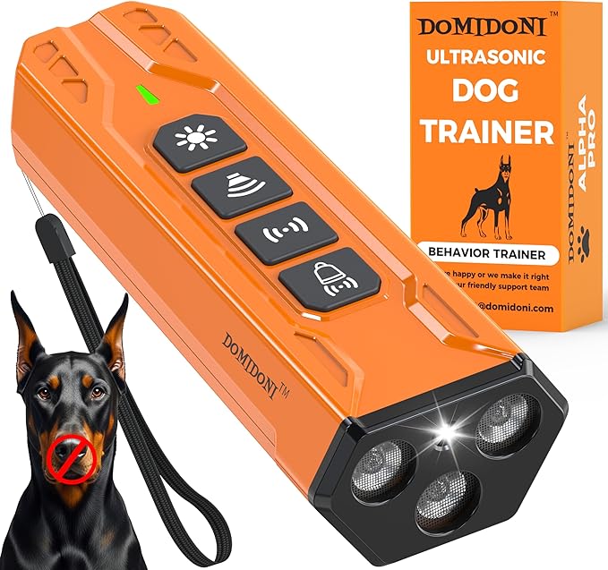 2025 Upgraded Dog Bark Deterrent Device - Anti Barking Devices for Dogs, Indoor Outdoor Use Rechargeable, Safe for Dogs & Humans, Portable No More Barks Ultrasonic Dog Training Device (Alpha Pro)